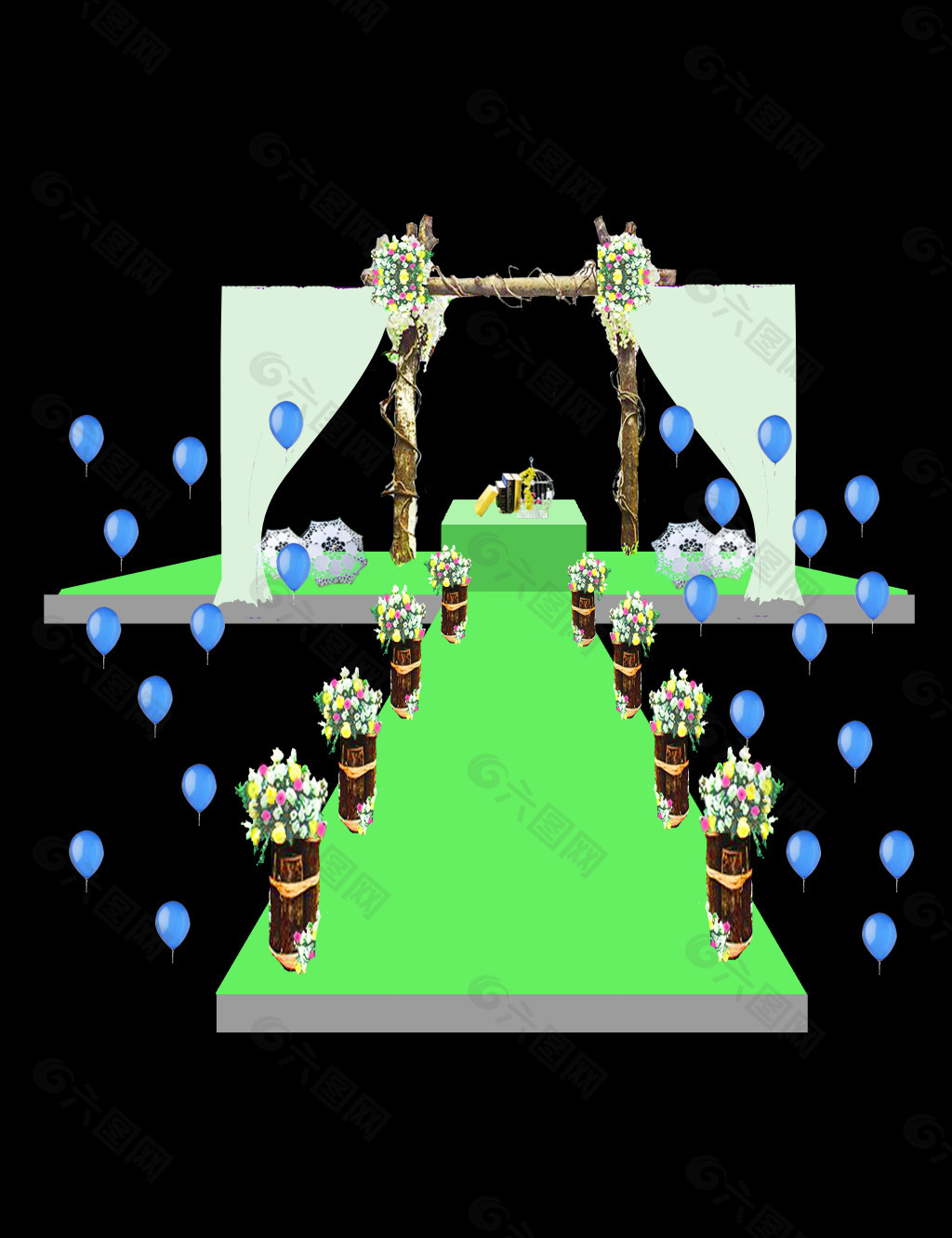 戶外婚禮效果圖