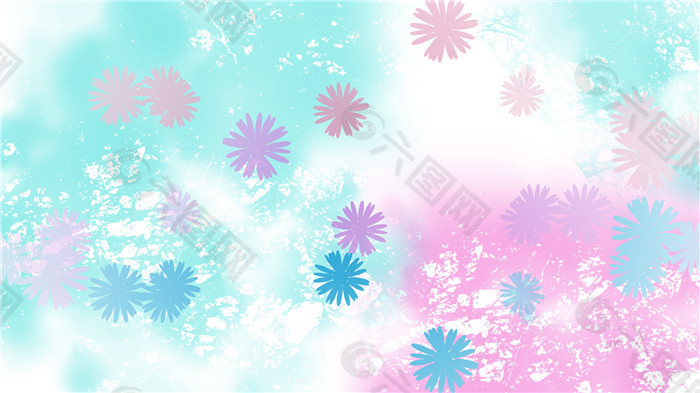 彩色花視頻素材