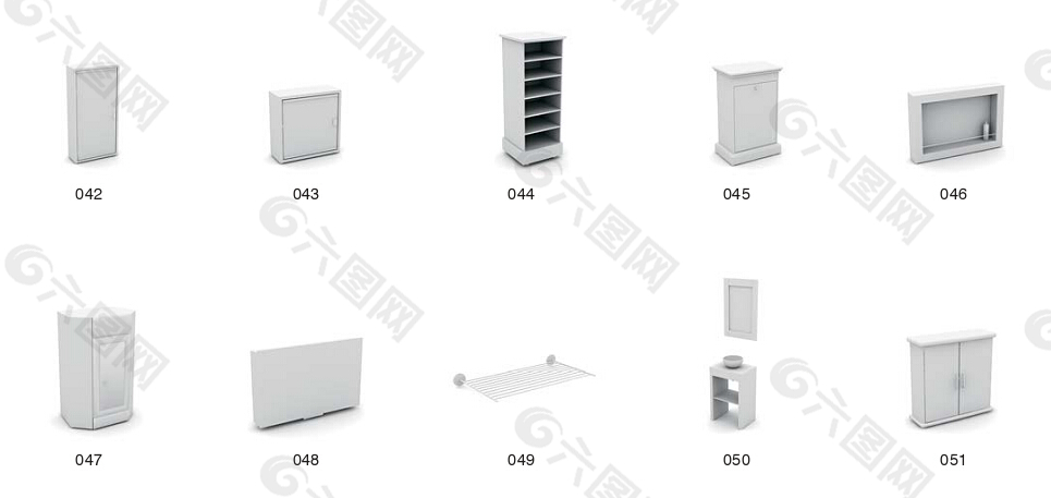 家具素材3D模型素材