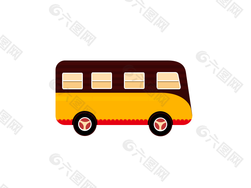 巴士 公交車 矢量圖