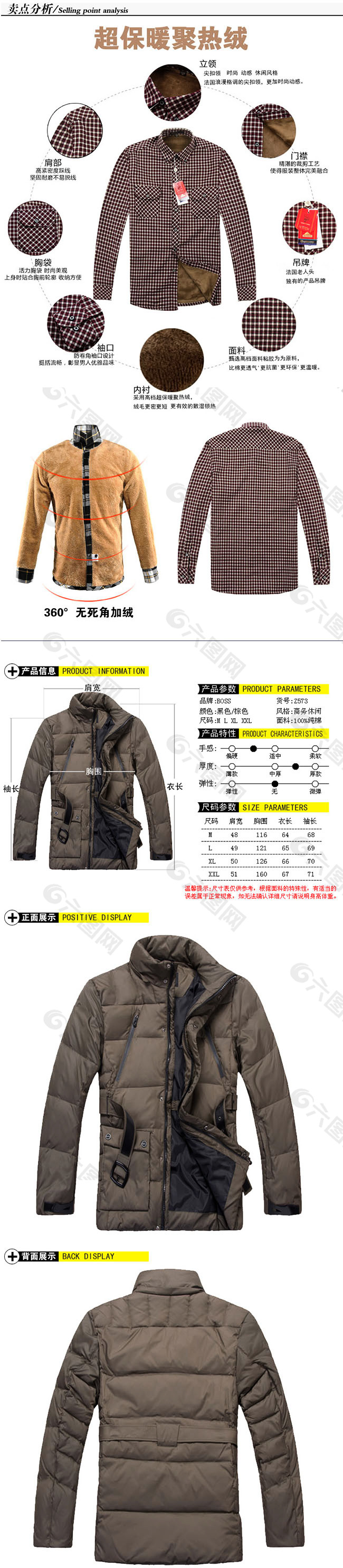 男士服裝詳情頁模版設(shè)計(jì)