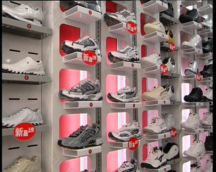 商店鞋柜視頻素材