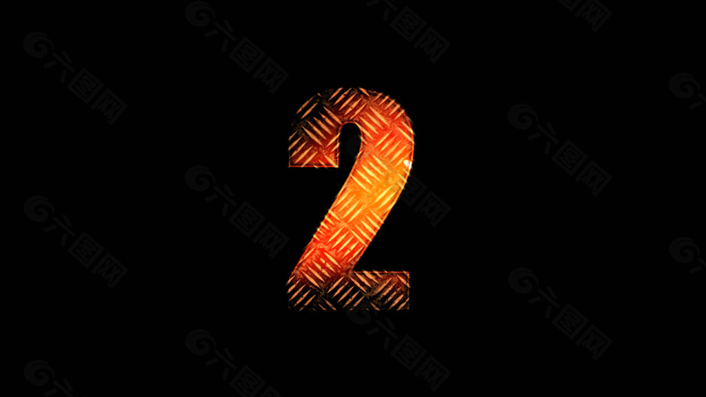 金屬質(zhì)感的數(shù)字倒計(jì)時(shí)視頻素材