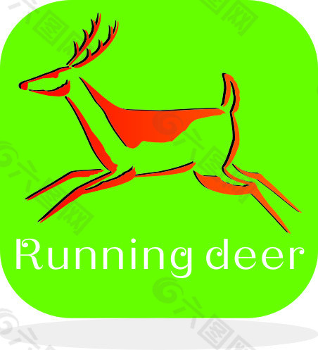 Running deer