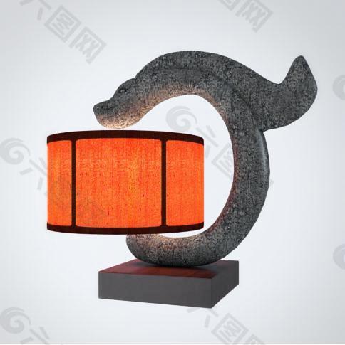 中式台灯装饰3d模型