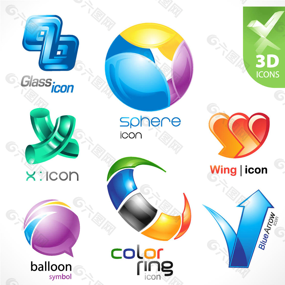 3d立体logo图标图片视频音效素材免费下载(图片编号:)
