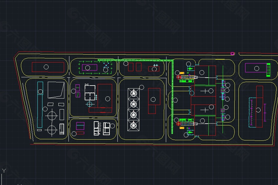 燃气厂总平面布置图图片