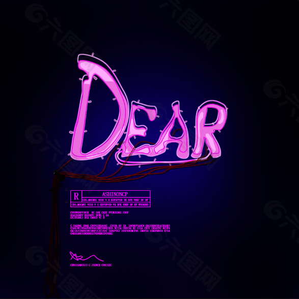 浏览本次作品的您可能还对dear,荧光,文字,艺术字体感兴趣.