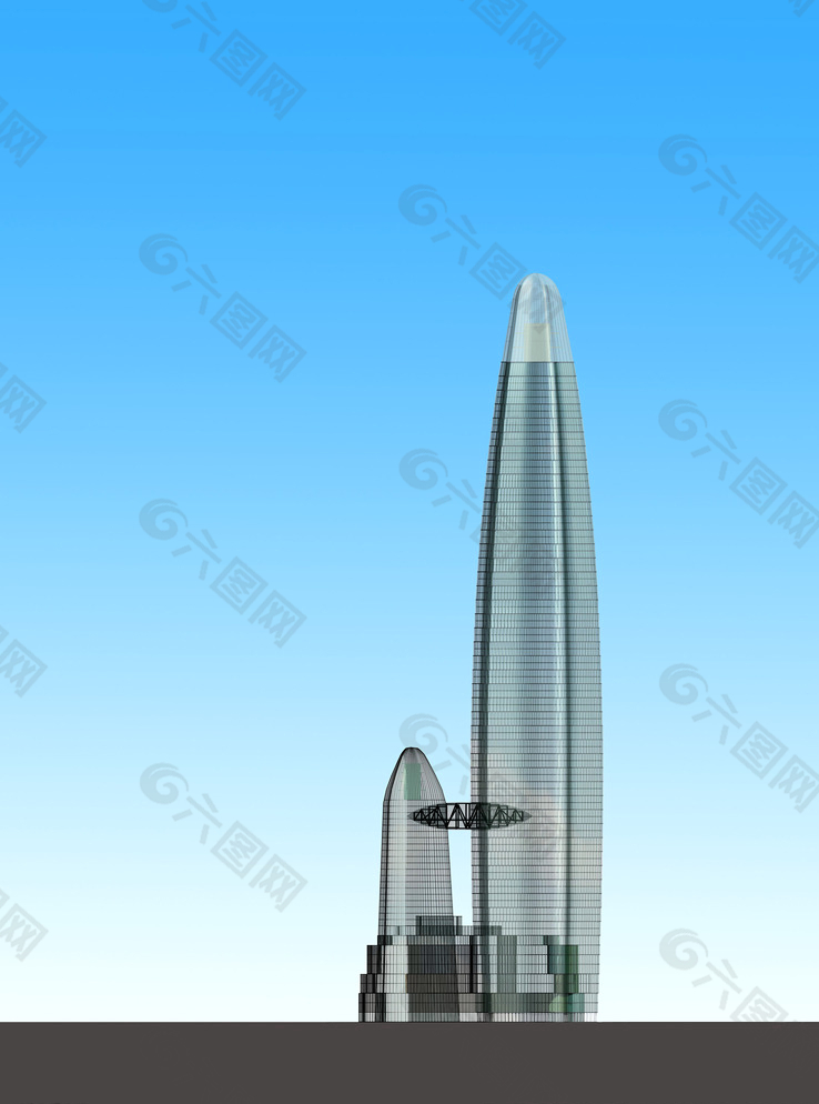 金融大樓模型效果圖片