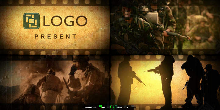 復古懷舊的老照片記憶展AE模板