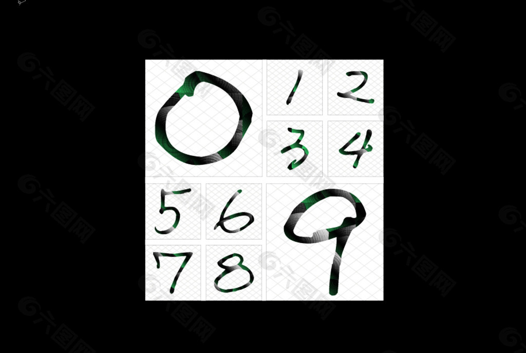 數字字體設計圖片