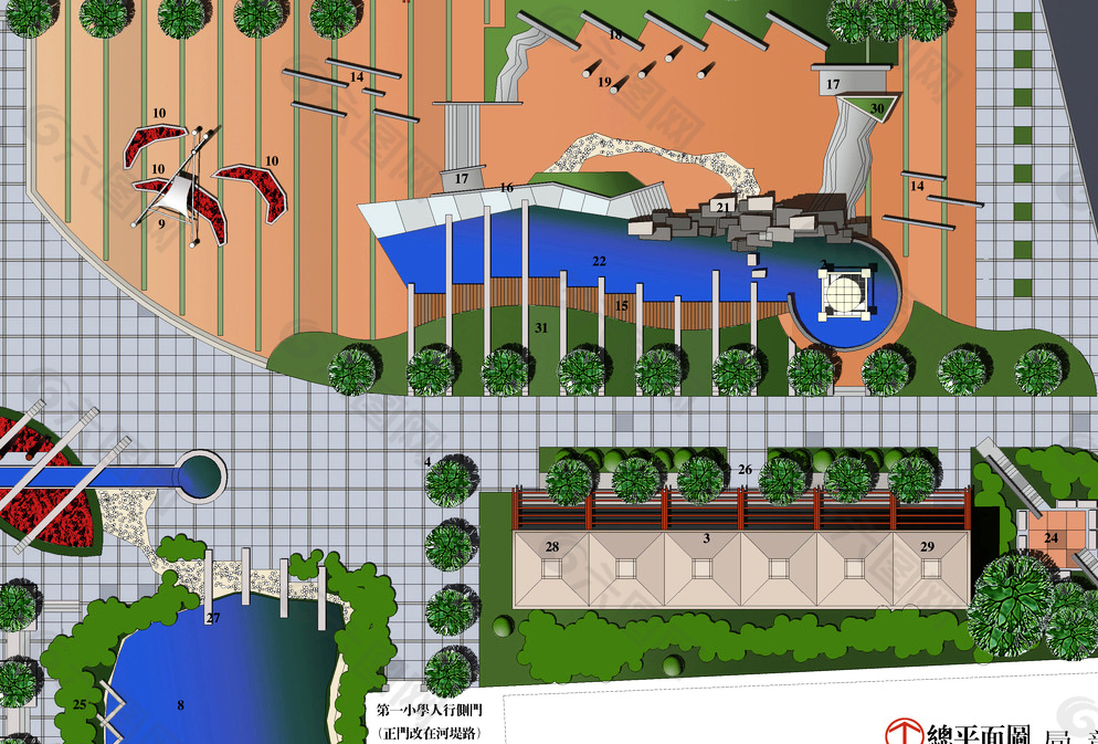 總平面圖局部圖片