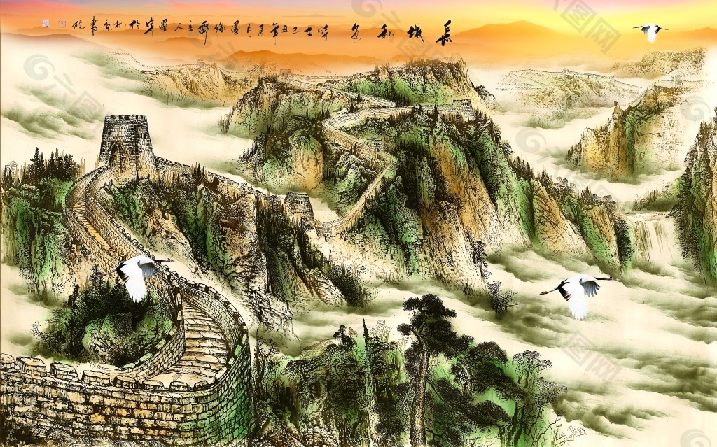 山河背景設(shè)計(jì)
