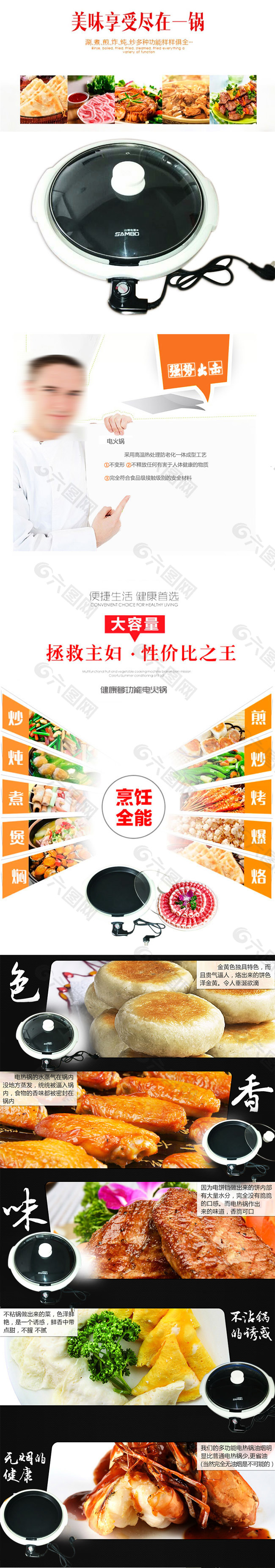 廚房用品詳情頁模板設(shè)計(jì)psd