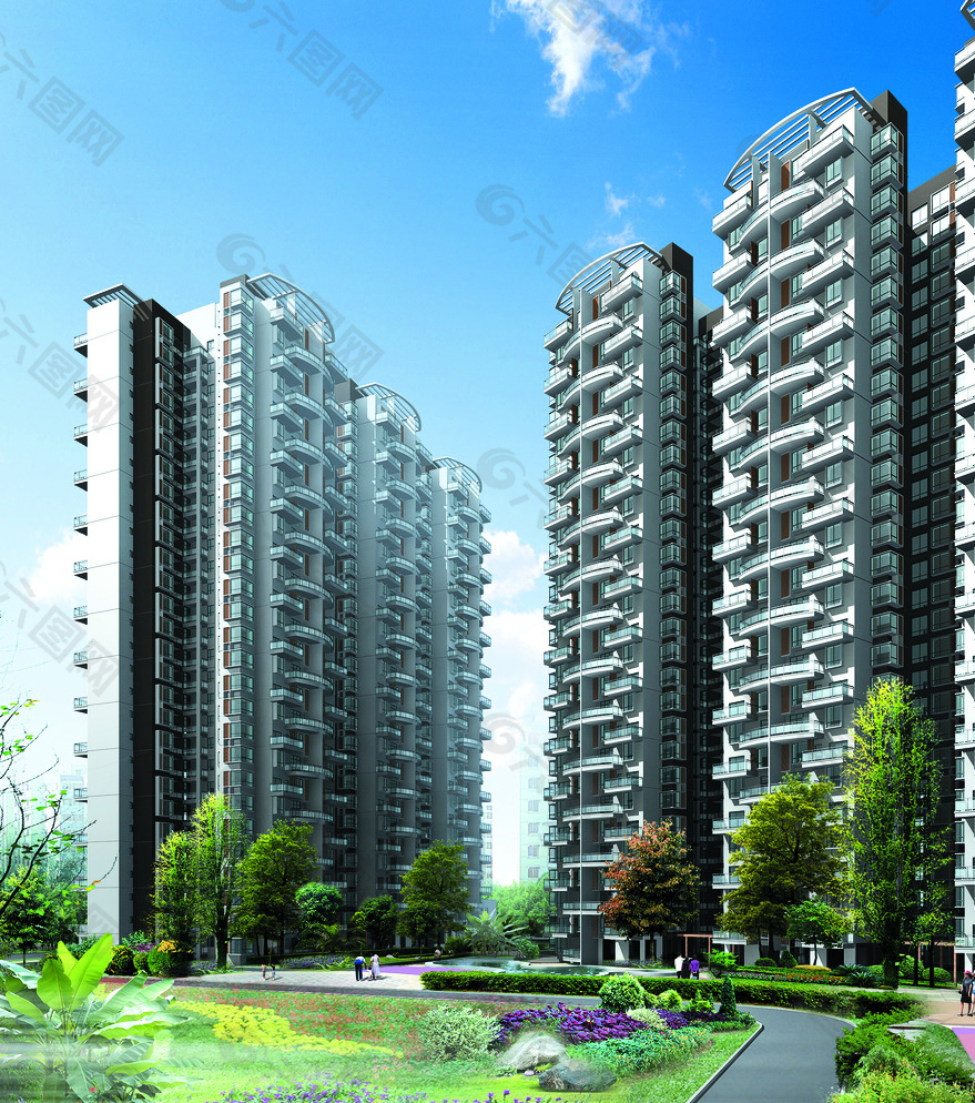 住宅樓效果圖圖片