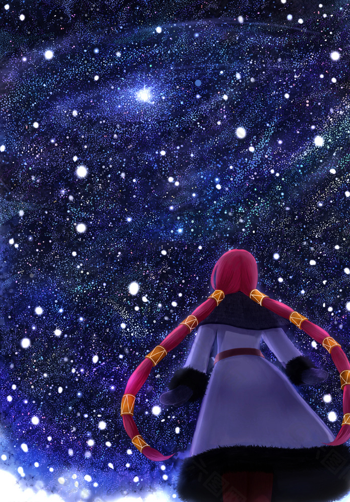 仰望星空圖片