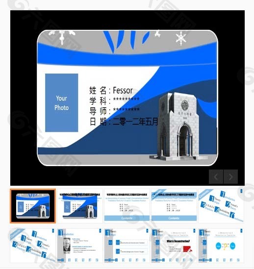 畢業論文答辯PPT模板