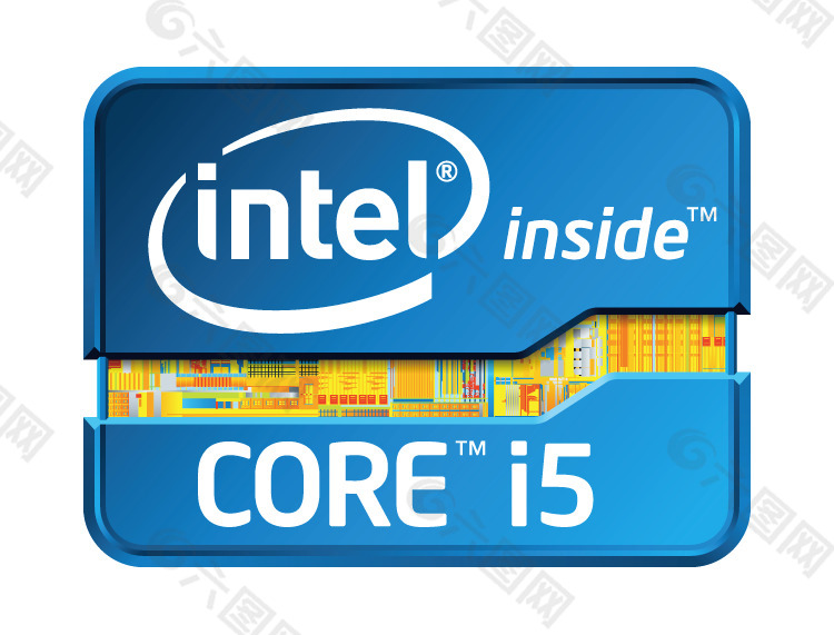 intel酷睿i5 矢量logo