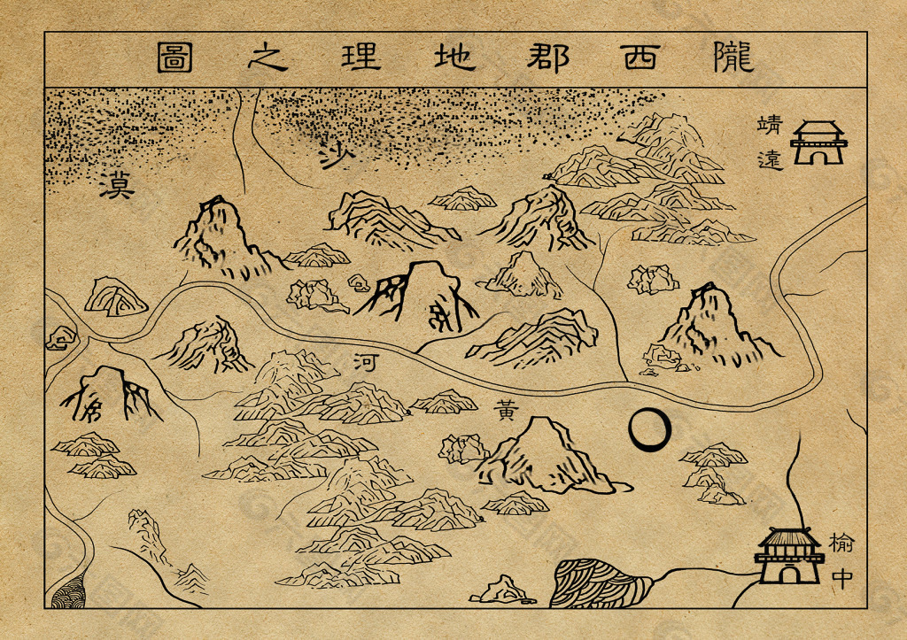 西北黄河古代地图