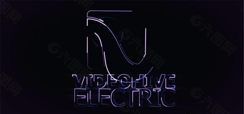 7组高科技电流logo展示AE模板