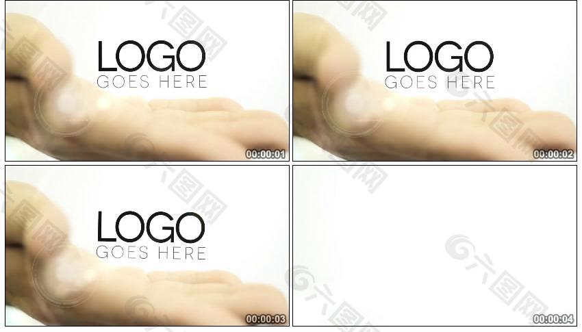 手勢logo視頻素材