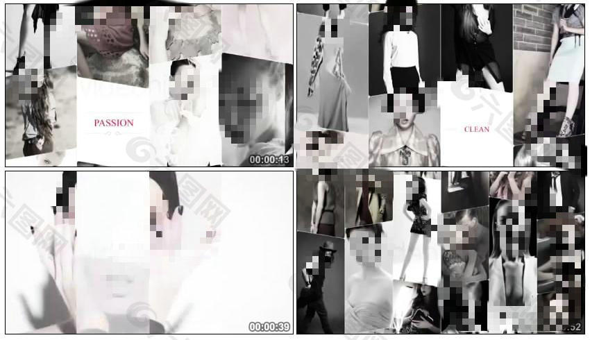 灰白照片视频素材