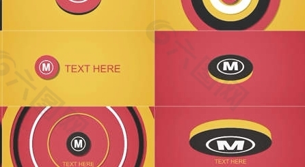 色彩繽紛的圓環模板