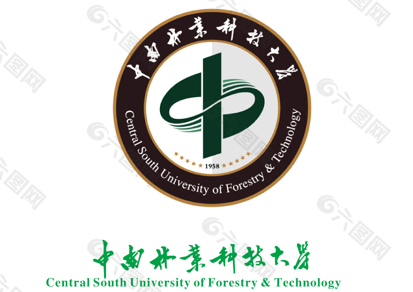 中南林业科技大学矢量校徽