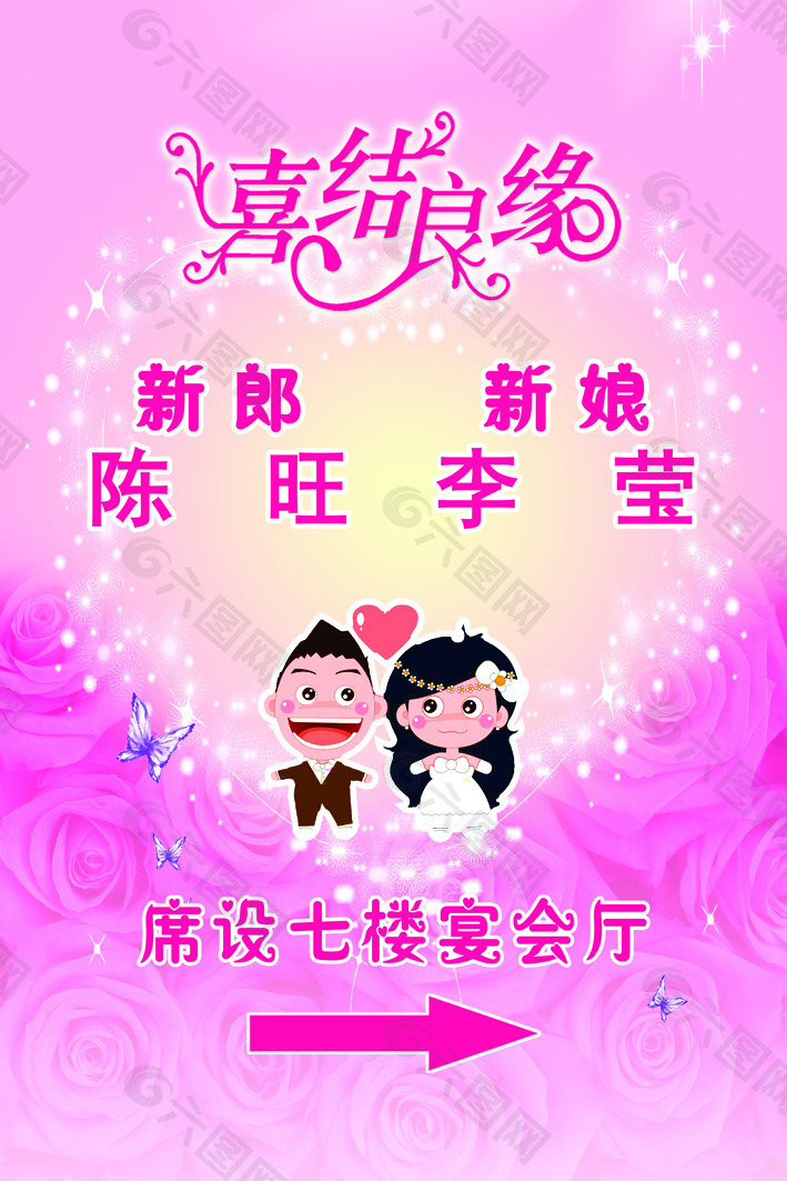 婚宴指示牌宴席牌