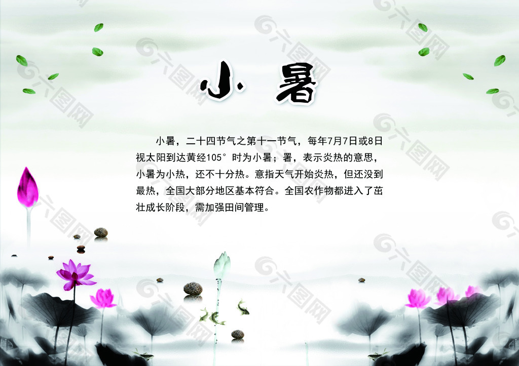 小暑宣傳海報PSD源文件