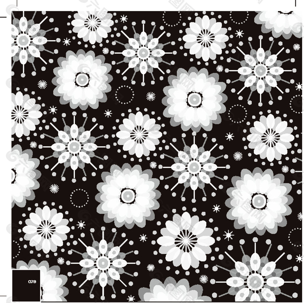 黑白花纹图片