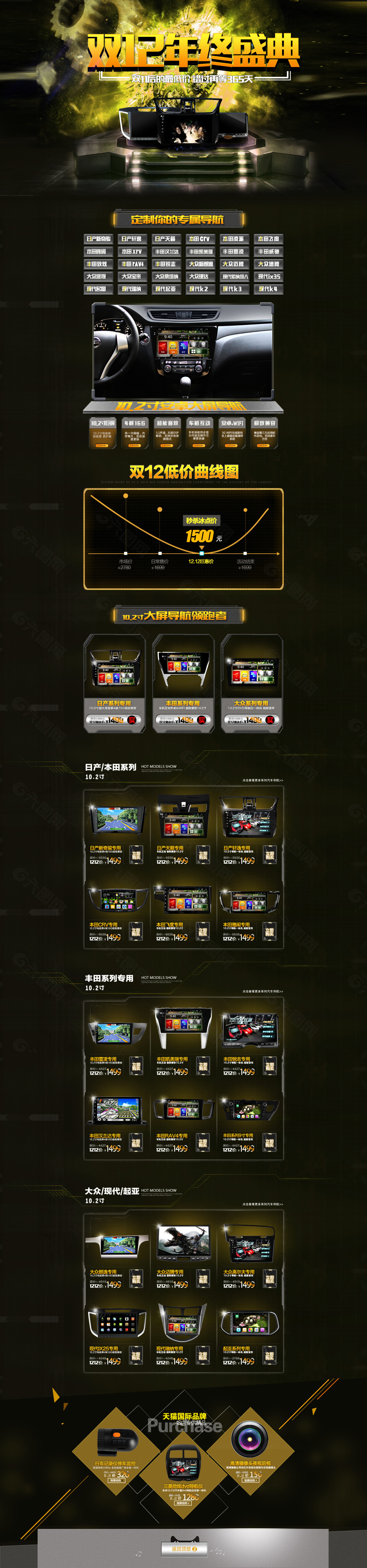 雙12首頁模版 導(dǎo)航科技 炫酷 PSD源