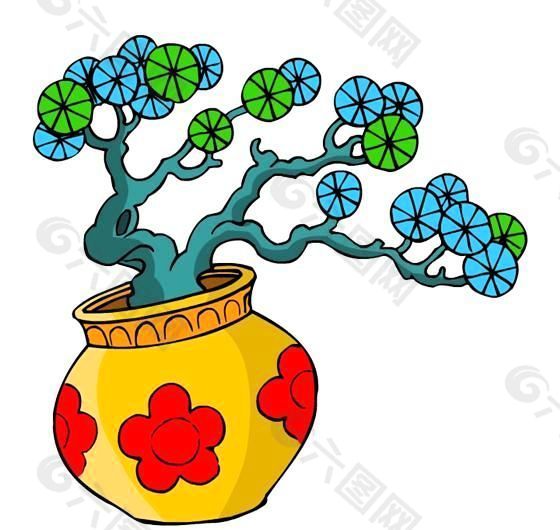 樹木古典插畫
