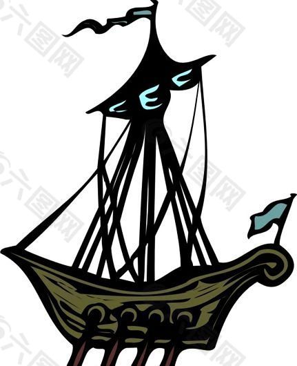 船 交通工具 矢量素材 EPS格式_0380