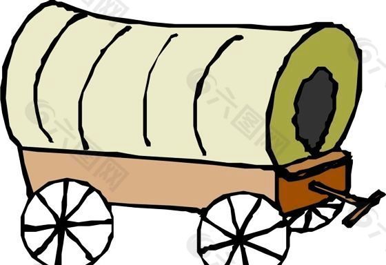 人力車 馬車 矢量素材 EPS格式_0004