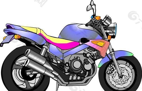摩托車 交通工具 矢量 AI_0011