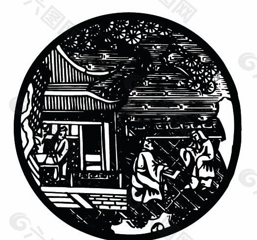 元明時代 矢量版畫 古典圖案 矢量中華五千年 AI源文件_0394