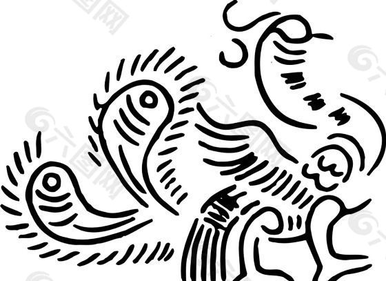 秦漢時代 版畫 裝飾畫 矢量 AI格式_1100