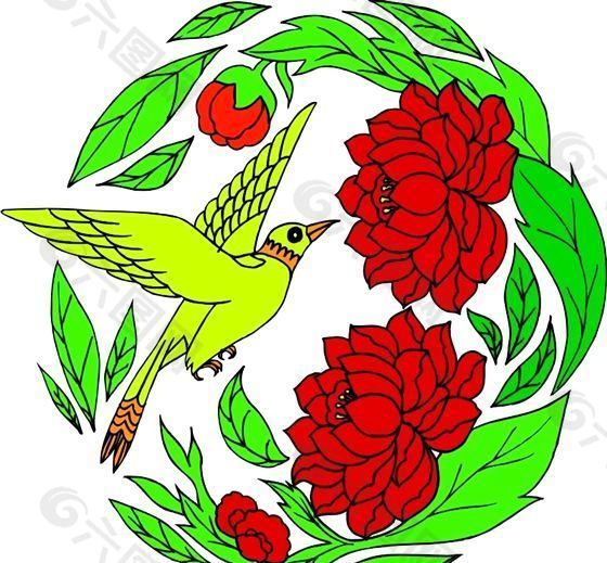 吉祥圖案 中華傳統圖案 動物裝飾圖案 矢量素材 CDR格式_0041