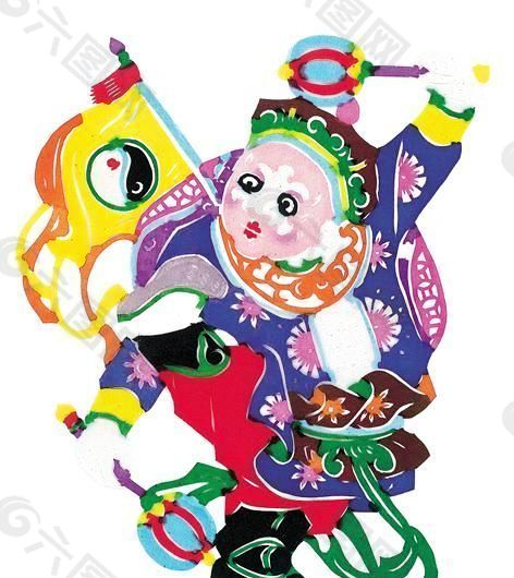 門神 神仙剪貼畫 剪紙藝術(shù)_0393