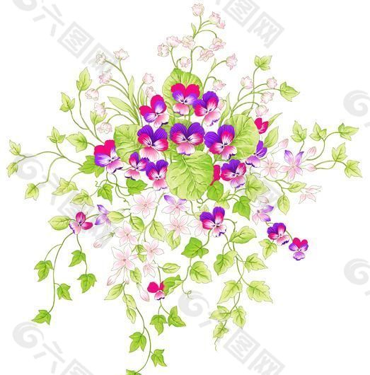 彩繪花草 韓式花紋 PSD_0641