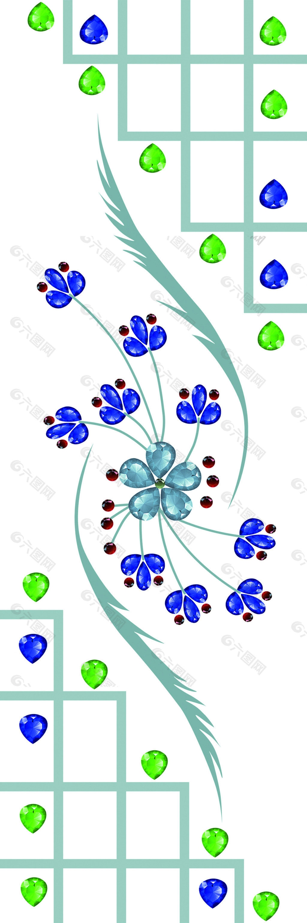 玻璃貼片花