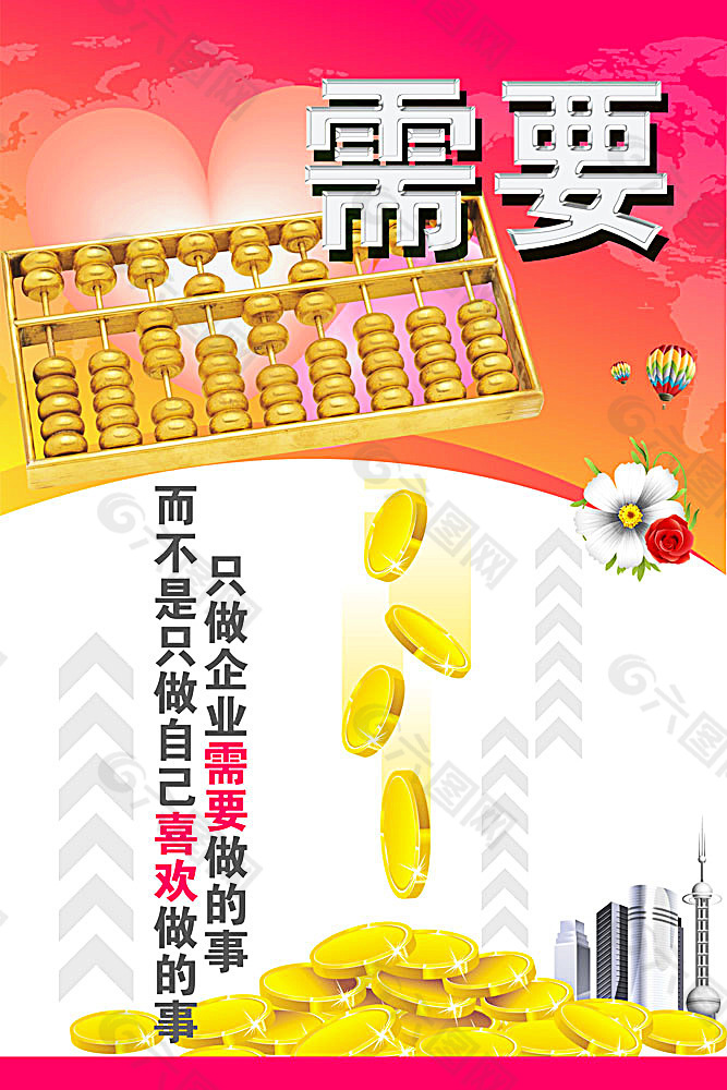 企業(yè)金算盤展板模板