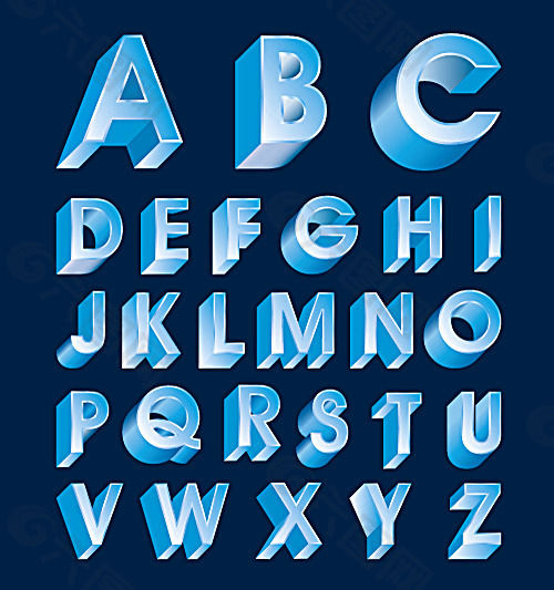 立体字体,立体字母,字体,字体设计,矢量字体,字体素材,字母,英文字母