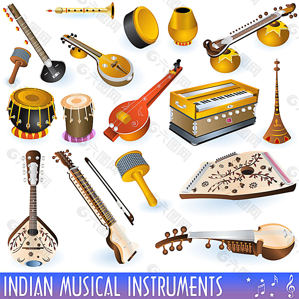 各种琴类乐器设计元素素材免费下载(图片编号:6008427