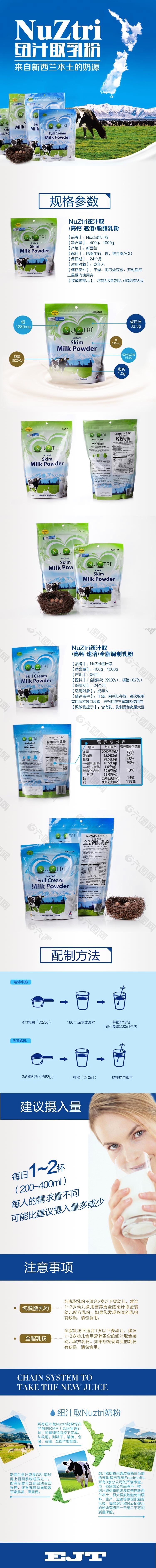 紐汁取奶粉詳情頁