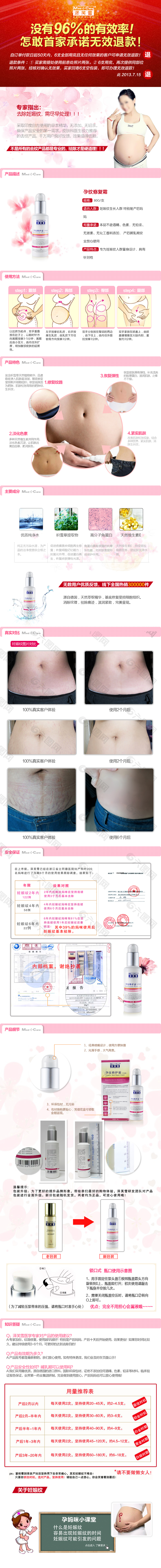 孕婦用的去妊娠紋的描述頁面