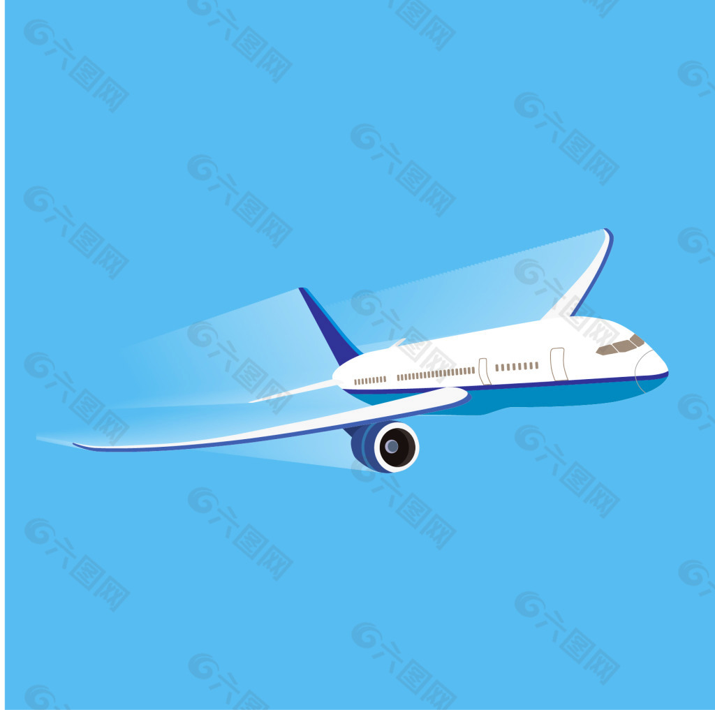 航空飛機矢量素材