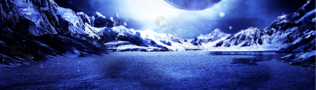 淘寶海報(bào)背景banner紫色山體地面魔幻