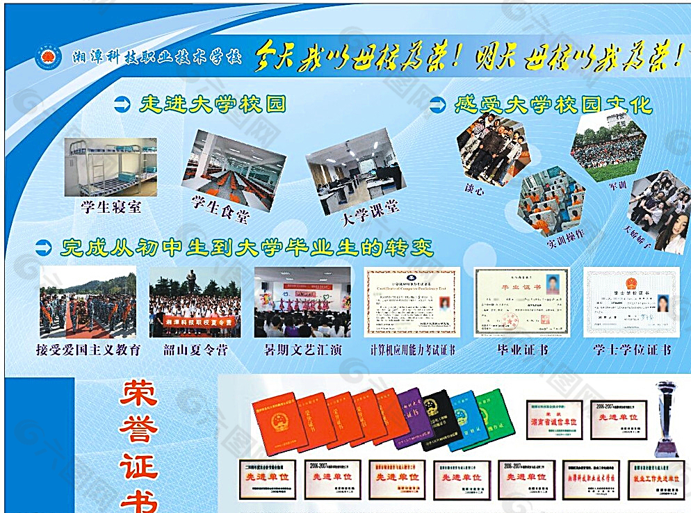 學校榮譽展板圖片